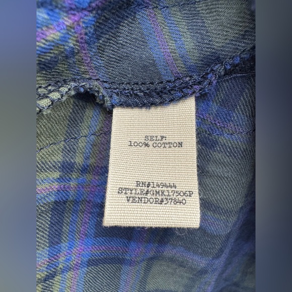 Gimmicks Women’s Small Ombre Plaid Frayed Skirt Handkerchief Flannel Grunge - Picture 6 of 7